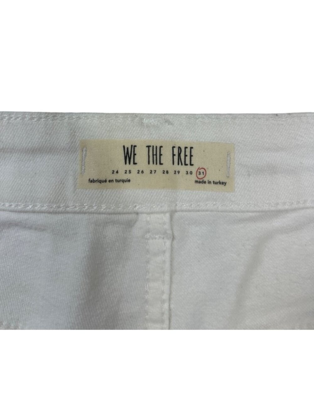 SALE!We The Free White Embroidered Jeans Size 31 Floral Cutout Frayed Hem - Picture 8 of 12